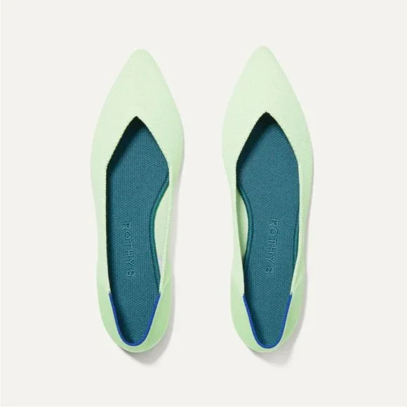 NIB Rothy's The Point Shoes in Sour Apple (SIZES 7 + 7.5) NWT / NIB